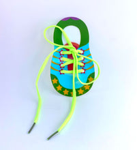 Load image into Gallery viewer, shoe lace activity for fine motor skill development