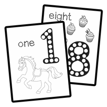 Load image into Gallery viewer, free printable fine motor skill dot paint sheets - numbers