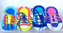 Load image into Gallery viewer, shoe lace activity color options by therapy busy box