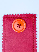 Load image into Gallery viewer, red vinyl button chain fine motor skill activity