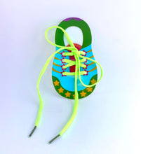 Load image into Gallery viewer, shoe lace activity for fine motor skill development
